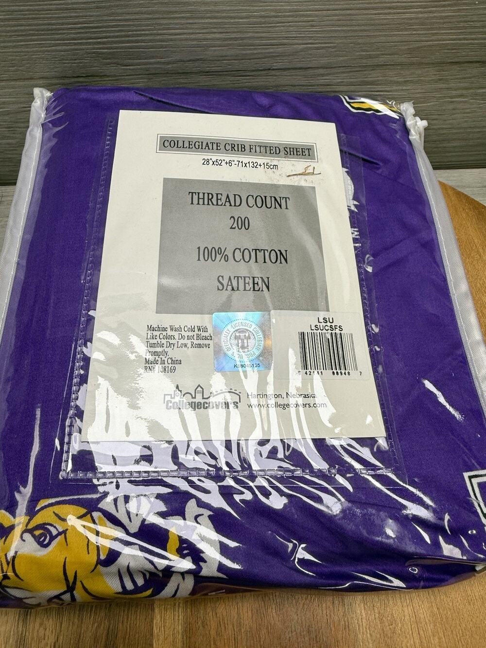 LSU Tigers Baby Crib Sheet